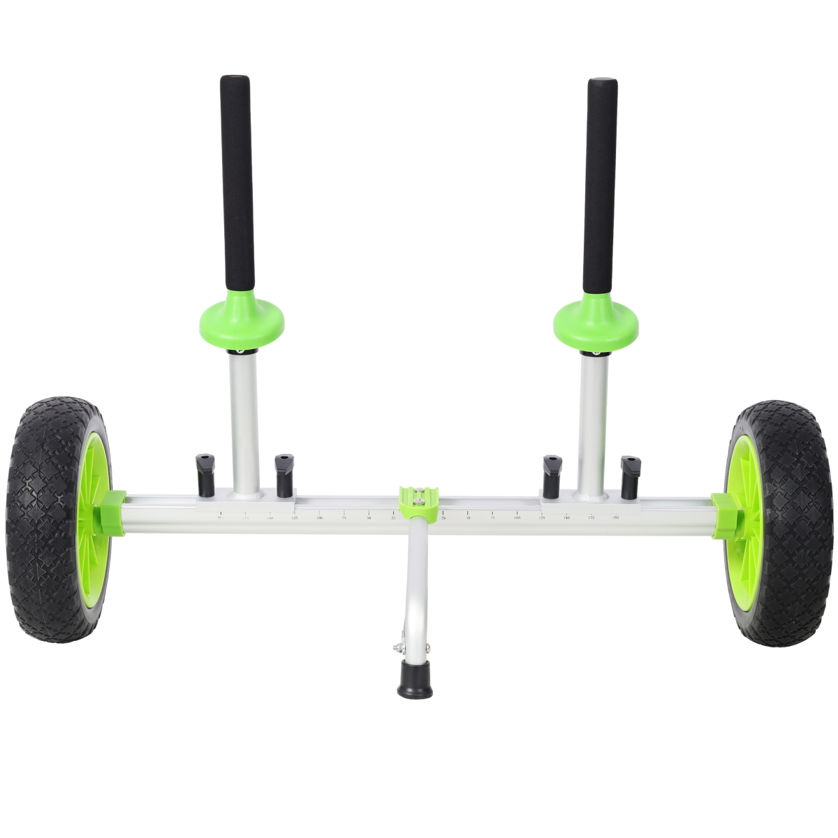 Sit On Top Kayak Cart Heavy-Duty Plug-in Kayak Dolly with 10 Inch PU Wheels Width Adjustable for Kayak Transport