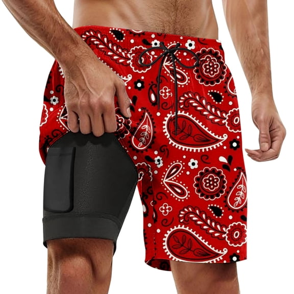 Kcolen Men's Swim Trunks Elastic Waist Drawstring Swimming Short Light Swimsuit Men Men's Swim Trunks Beach Summer Oversized Swimming Shorts for Men