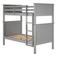 thumbnail image 1 of Linon Tilda Twin over Twin Bunk Bed with Top Guard Rails in Gray Solid Wood, 1 of 8