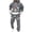 Grey, variant on Men's Christmas Print Hoodie Jogger Two Piece Outfit Holiday Season Festive Family Matching Pajamas Athletic Sweatsuit Casual Winter Apparel Red S