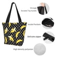 thumbnail image 3 of Goofa Banana Pattern Tote Bags,Large Capacity Bag,Beach Tote with Zipper Closure, Large Capacity and Foam Padding, 3 of 6