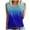 Blue, variant on AherBiu Plus Size Tank Tops for Women Scoop Neck Gradient Color Sleeveless Summer Comfy Top Tees Tshirt