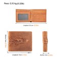 thumbnail image 2 of Cartera Tonnylam de cuero genuino para hombre, monedero plegable con patrón de cocodrilo en relieve, tarjetero fino de gran capacidad de cuero vacuno Retro, 2 of 7
