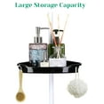 thumbnail image 5 of GOGRANT Rust-Resistant Corner Shower Caddy for Bathroom, 4 Adjustable Shelves with Tension Pole, for Bath and Shower Storage, up to 123 Inch, Black & White, 5 of 6