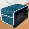 thumbnail image 1 of Floral Microwave Oven Cover, Pattern of Dreamy Flower and Leaf Motifs Romantic, Water Resistant Organizer with Pockets for Kitchen, 36" x 12", Dark Teal Sea Blue, by Ambesonne, 1 of 4