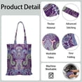thumbnail image 3 of Sac d'Épicerie Réutilisable Vintage Paisley Chic - Grand Sac Lavable avec Imprimé Abstrait Élégant, 3 of 6