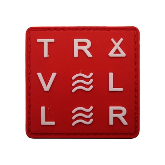Uijokdef 1 PCS PVC Red Traveler Patch