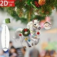 thumbnail image 6 of Beautynvta Christmas Ornaments, Acrylic 2D Flat White Horse Pendant, Christmas Tree Hanging Decorations, Animal Hanging Ornaments for Xmas Tree Home Decor, 6 of 6