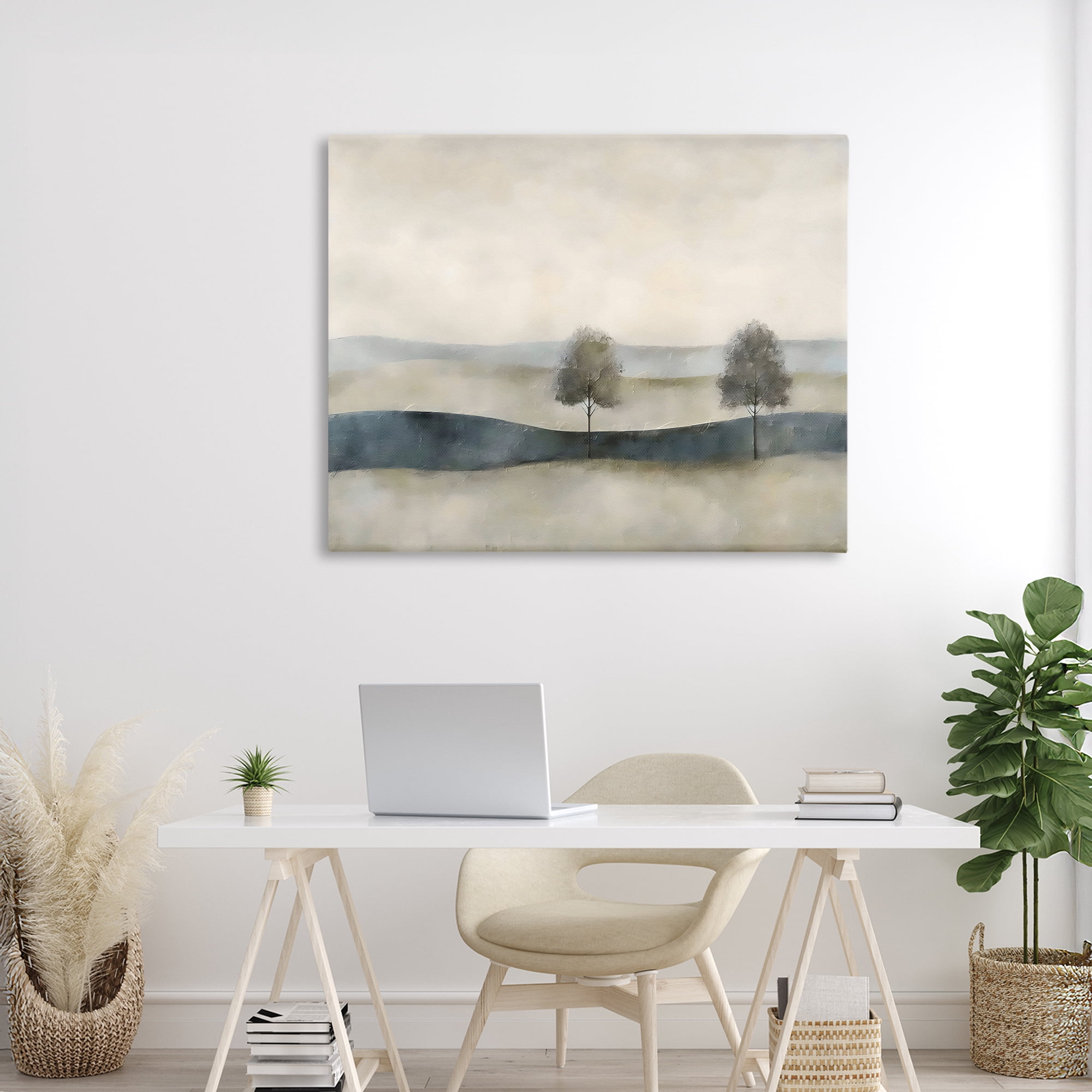 Stupell Industries Muted Horizon with Trees Canvas Wall Art, design by Riley B