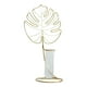 thumbnail image 1 of Maceta de vidrio para escritorio, florero para bulbos, terrario para plantas con bulbos, con moderno soporte de metal sólido y hojas decorativas para plantas hidropónicas, Los 21x21x42cm, 1 of 8