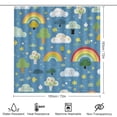 thumbnail image 2 of 4 Pcs Shower Curtain Sets Rainbows And Clouds Shower Curtain And Rugs Shower Curtain Set Girls Room Nursery Playroom Decor Bathroom Decor Sets for Bathtub Decor 72inch X 72inch, 2 of 8