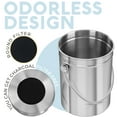 thumbnail image 6 of EPICA Countertop Compost Bin Kitchen | 1.3 Gallon | Odorless Composting Bin with Carbon Filters | Indoor Compost Bin with Lid | Stainless Steel Kitchen Composter for Food Scraps & Waste Recycling, 6 of 8