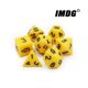 thumbnail image 4 of IMDG juego de dados de poliedro acrílico, cubos digitales Multicolor, Color sólido, DND, RPG, 7 piezas por juego, 4 of 4