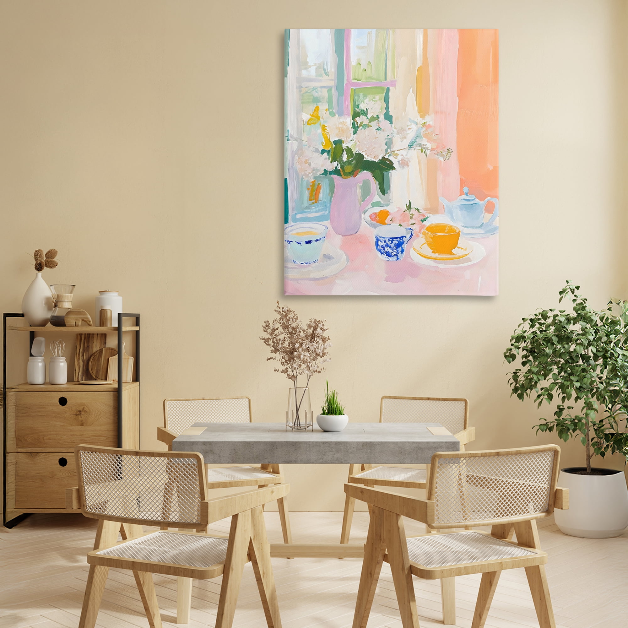 Stupell Industries Breakfast Still Life Abstraction Canvas Wall Art, design by The Prints Vibe