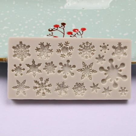 

Mmucco Christmas Snowflake Pattern Silicone Mold Chocolate Cake Baking Non-Stick