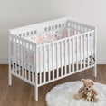 thumbnail image 4 of Sweet Jojo Designs + BreathableBaby Watercolor Floral Pink Grey and White Breathable Mesh Crib Liner Pad, 4 of 6
