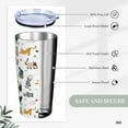 thumbnail image 3 of Cat Tumbler with Lid and Straw, 20 Oz Stainless Steel Cups Insulated Water Bottle Coffee Mug, Cat Gifts for Cat Lover, 3 of 6