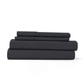 thumbnail image 1 of Linen Market Ultra Soft Easy Care Microfiber 16" Deep Pocket Basic 4 Piece Bed Sheet Set with Pillowcases, Black, Full, 1 of 10