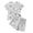White, variant on Rhuody Easter Outfits For Boy Short Sleeve T Shirt Top And Shorts Kids Boys Girls Bunny Printed Sleepwear Set Round neck DIY Pajama Set Cute Summer Clothing 3-4 Years White
