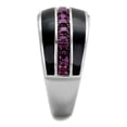 thumbnail image 4 of High polished (no plating) Stainless Steel Ring with Top Grade Crystal in Amethyst for Women Amethyst Stone Color Style TK2023 Size 8, 4 of 4