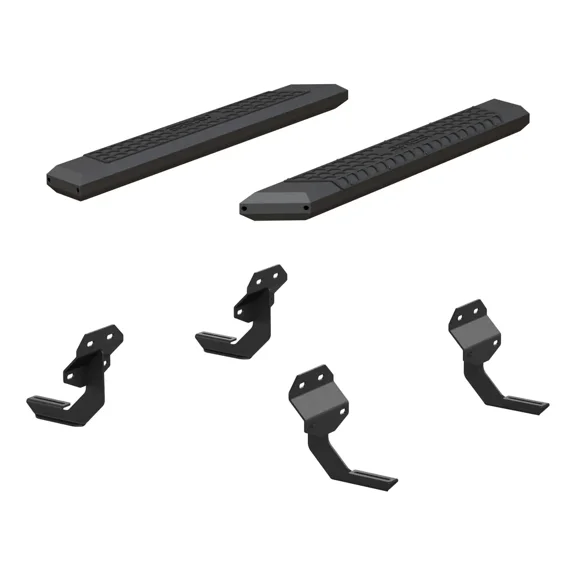 ARIES AdvantEDGE 5-1/2" x 53" Black Aluminum Side Bars, Select Ford F150, F250, F350 Step Nerf Bar Kit