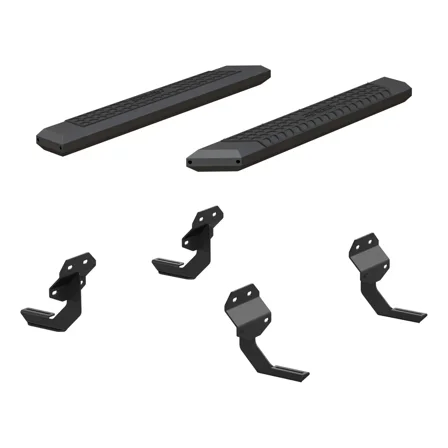 ARIES AdvantEDGE 5-1/2" x 53" Black Aluminum Side Bars, Select Ford F150, F250, F350 Step Nerf Bar Kit