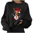 thumbnail image 1 of Sudaderas cortas estampadas de manga larga informales para mujer a la moda navideña Pompotops  gfhjh8539, 1 of 4