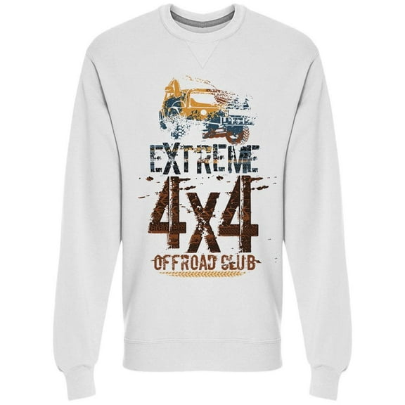 Extreme 4X4. Banner Sweatshirt Men -Image by Shutterstock, Male Medium