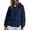 Dark Blue, variant on Hauaitttt Lady Zip up Hooded Sweatshirt with Loose and Casual Long Sleeves and Jacket Style Hoodie Female Small Sweatshirts Light Weight Zip up Hoodie Women Hooded Sweat Shirt for Women Snap Front