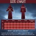 thumbnail image 3 of Alaiyaky Monk Costume Adult Men Medieval Robe Priest Cloak Outfit Halloween Black Renaissance Vicar Uncle Fester with Hood Costume Cross Fancy Dress Cosplay Carnival, 3 of 7