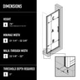thumbnail image 2 of VIGO Astoria 32 in. x 76 in. Shower Door with Clear Glass in Matte Black Grid, 2 of 8