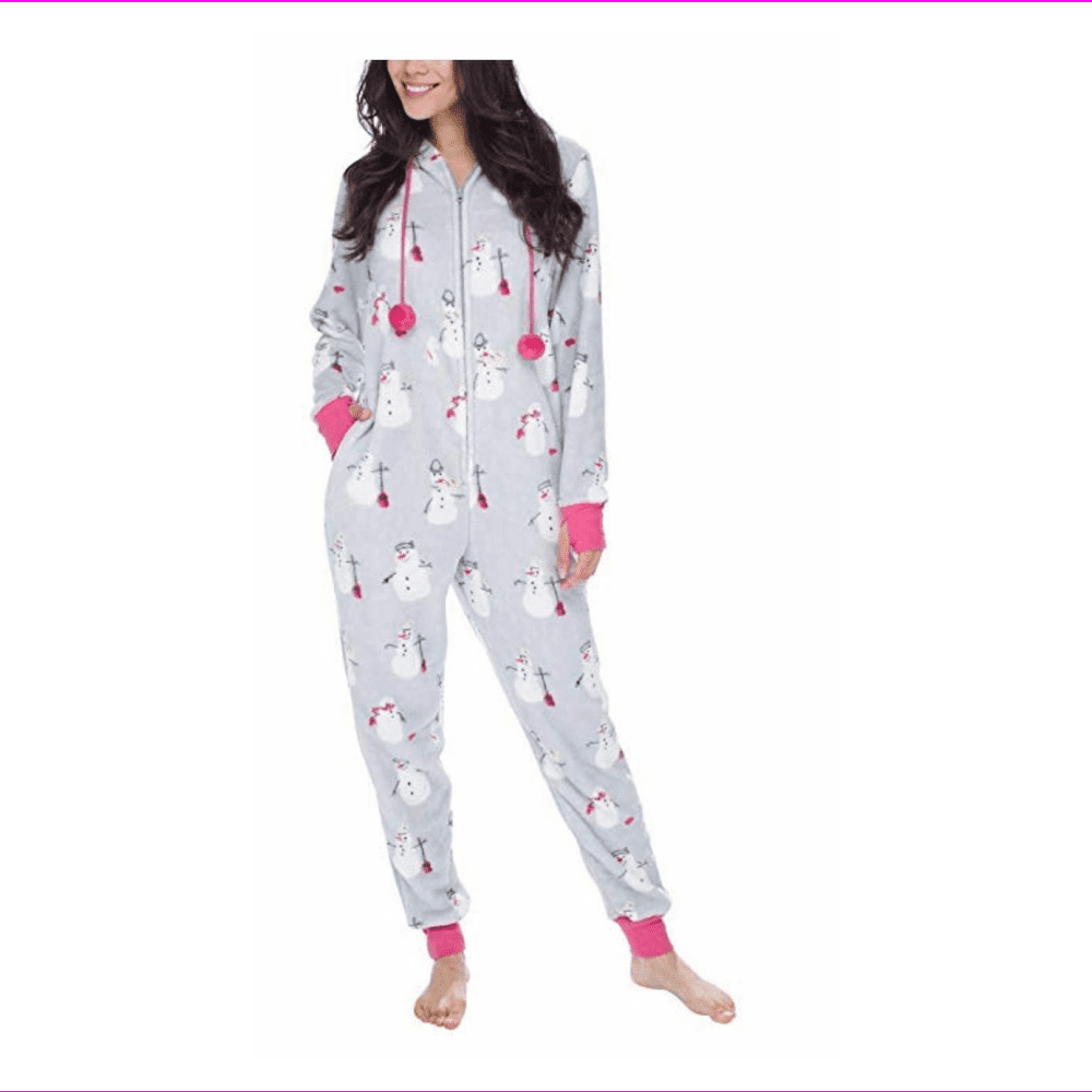 Munki Munki Munki Munki Ladies Hooded Fleece OnePiece Pajamas XL