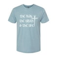 thumbnail image 2 of Wild Bobby The Way, The Truth & The Life Inspirational/Christian Men Premium Tri Blend Tee, Denim, XX-Large, 2 of 5