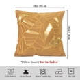 thumbnail image 2 of Funda de cojín de cuero a rayas de 18 x 18 pulgadas, 2 piezas, funda de almohada de lujo europea, para sofá, sala de estar, dormitorio, decoración de coche, 2 of 5