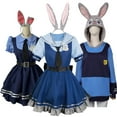 thumbnail image 2 of Disfraz de Judy Hopps para mujer adulta, disfraz de fantasía de zoológico de dibujos animados, sudadera con capucha y animales, traje de carnaval de Halloween, 2 of 5