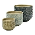 thumbnail image 5 of Creative Co-Op Decorative Stoneware Owl Containers, Multicolor, Set of 3, 5 of 7