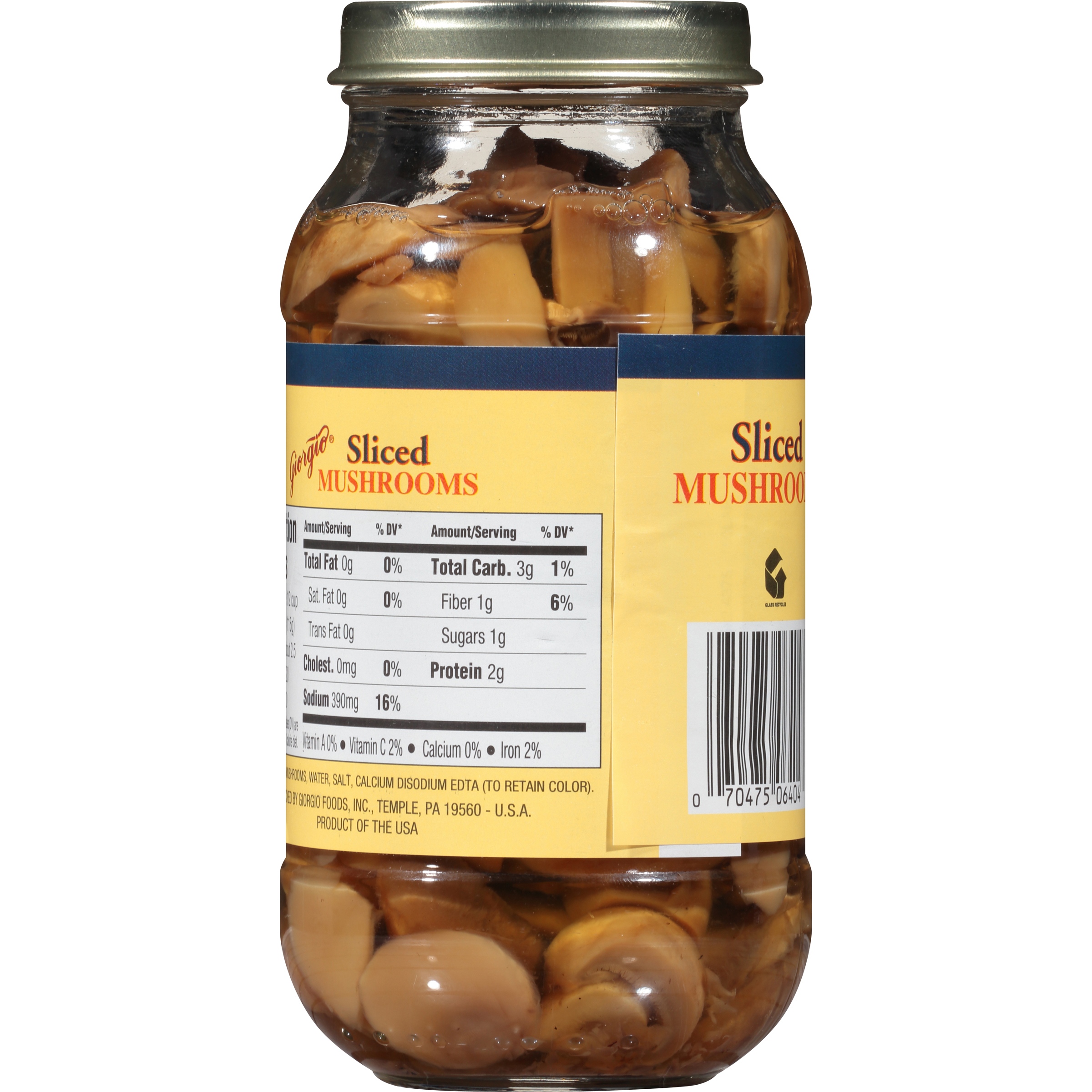 Giorgio Fat-Free Sliced Mushrooms, 6 oz, Jar - image 4 of 6