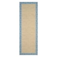 thumbnail image 3 of GlowSol 2'x6' Washable Runner Rug Floral Bordered Runner Rugs Soft Braided Print Low Pile Non-Slip Bedroom Rugs for Kitchen Laundry, Tan + Light Blue, 3 of 8