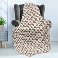 thumbnail image 4 of Retro Soft Flannel Fleece Throw Blanket, Vintage Textured Trippy 60s Fashion Hippie Composition Curvy Forms, Cozy Plush for Indoor and Outdoor Use, 50" x 70", Multicolor, by Ambesonne, 4 of 5