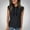 Black, variant on Hvot&aat Women's Summer Sleeveless Hooded Pullover Straight Tailored Fit T-Shirts Solid Color Tops