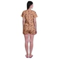 thumbnail image 4 of Moomaya Womens Printed Tee and Shorts Pajama Set PJs,Short Sleeve Sleepwear Nightwear S-XXL, 4 of 7