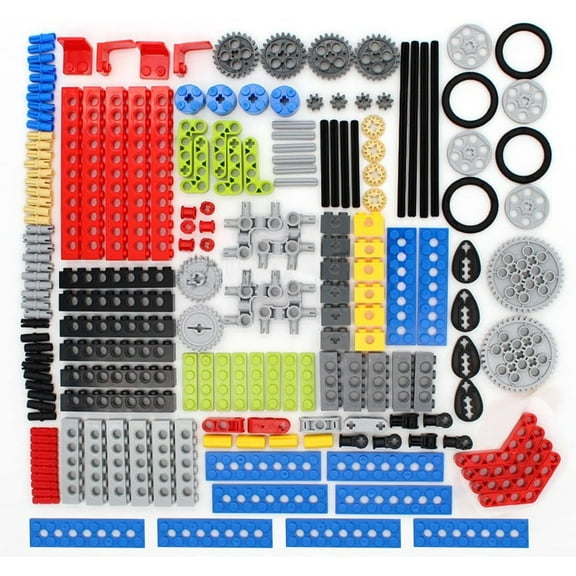 Technik Replacement Parts Set for Major Technik Set, 182 Pieces Technology Spare Parts Gears and Axle, Clamping Blocks Technology Replacement Parts Connector Pins （Random color of parts）