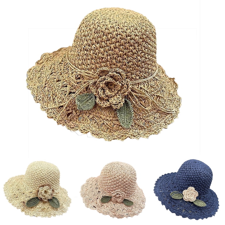 HuangHuanChen Elegant Crochet Hat With Ruffle Detail Womens  display picture 3