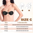 thumbnail image 2 of A pair of black trim large size silicone big chest bra round cup gathered invisible chest stickers, 2 of 5