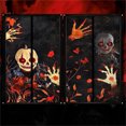 thumbnail image 2 of Qmly Halloween Ghost Scary Clown Window Posters for Halloween Decorations, Bloody Creepy Clown Window Decals for Haunted House Party Indoor Outdoor, Horror Clown Window Stickers for Spooky Holiday De, 2 of 3