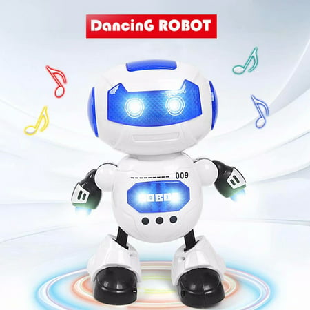 Akoyovwerve Electronic Dancing Warrior Toy Robot Figure w/ Colorful Rotating Lights, Music, Dancing Action, 360 Degree Spins, for Kids Boys Girls Toddlers Christmas