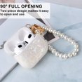 thumbnail image 4 of DiyGody Glitter Shell Design Case for AirPods 3 (2021) with Pearl Wrist Chain Keychain,Colorful Sparkle Bling Pretty, 4 of 5