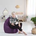 thumbnail image 2 of Fauteuil poire Brava mauve de Gouchee Home– Tissu hydrofuge avec rembourrage en billes de polystyrène, adapté aux adultes et aux adolescents, siège léger et portable pour dortoir ou salon, 2 of 9