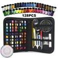 thumbnail image 1 of 128PCS Sewing Box Kits Portable Travel Needles Thread Stitching Kits DIY Sewing Supplies Premium Mini Sewing Accessories, 1 of 8