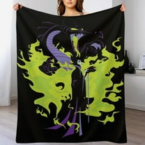 Maleficent Throw Blanket Cozy Warm Flannel Blanket for Living Room Bedroom Bed Sofa Camping Travel, All Seasons Fleece Blankets Gifts for Kids Girls Boys Adults 40"x30"